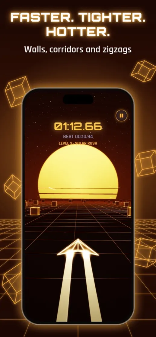 Level 3, Solar Rush: faster, tighter, hotter.